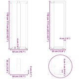  Noge za barski stol T-oblika 2 kom antracit 50x35x(110-111) cm čelik | shoptok.hr