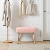  Klupa Jednobojno Ružičasta 60 x 40 x 45 cm Bouclé | Eponuda.com