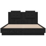 vidaXL Okvir kreveta s uzglavljem s uzglavljem Staro drvo 140 x 200 cm | shoptok.hr