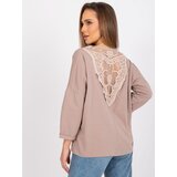 RUE PARIS Blouse-RV-BZ-7558.30-dark beige | Shoptok.si