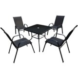 Molarem Home Garnitura vrtnog namještaja - (4 stolice + kvadratni stol) | shoptok.hr