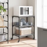  Kuhinjska kolica siva boja hrasta 60x41x76 cm konstruirano drvo | Eponuda.com