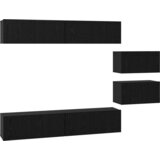 vidaXL Komplet TV omaric 6 pcs Črna Orehovina 80 x 30 x 30.5 cm Male | Shoptok.si