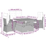  4-dijelni vrtni blagovaonski set od poliratana s jastucima bež | shoptok.hr