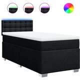  Krevet s oprugama i madracem crni 90x200 cm od tkanine | shoptok.hr