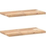 vidaXL Viseče police 2 kosa 60x20x2 cm neobdelan masiven les akacije, (5000307364) | Shoptok.si