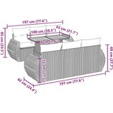  7-dijelni set vrtnih sofa od poliratana s jastucima bež | shoptok.hr
