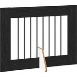  Vrata za pse z stojali 4 pcs Črni hrast 80 x 60 cm, (5000232711) | Shoptok.si