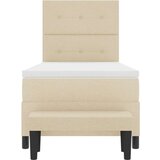  Vzmetnica Box Spring s posteljo in klopjo krem 100x200 cm tkanina, (22080907) | Shoptok.si