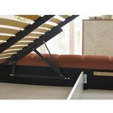 Bobochic Paris Narančasti tapecirani bračni krevet s prostorom za odlaganje s podnicom 180x200 cm Mont Blanc – | shoptok.hr