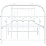  Metalni okvir kreveta uzglavlje i podnožje bijeli 80x200 cm | shoptok.hr