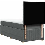  Krevet s oprugama i madracem tamnosivi 100 x 200 cm od tkanine | shoptok.hr