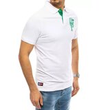 DStreet Koszulka męska polo z haftem biała | Shoptok.si