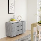 vidaXL komoda s 3 predali betonsko siva 120x41x75 cm iverna plošča Cene