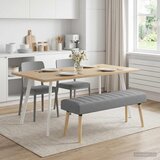  Klupa s utorima Svjetlosiva 110 x 40 x 46 cm Tkanina | shoptok.hr