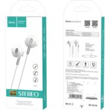 hoco. Slušalke z mikrofonom, 3.5 mm, dolžina kabla 1.2 met, bela - M57 Sky sound, White | Shoptok.si