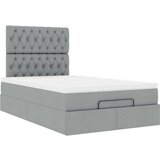 vidaXL okvir za krevet s madraca svjetlosivi 120x190 cm od tkanine | shoptok.hr