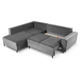 Cosmopolitan Design Svijetlo siva baršunasti sklopiva/s prostorom za odlaganje kutna garnitura (s lijevim kutom/u obliku slova L) Kyoto – | shoptok.hr