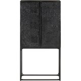  Komoda crna 60 x 30 x 120 cm od masivnog drva bagrema i manga | shoptok.hr