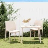  Vrtne stolice 2 kom krem 50 x 46 x 80 cm od polipropilena