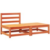 vidaXL Vrtna sofa bez naslona za ruke s jastucima i tabureom | shoptok.hr