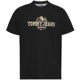 Tommy Jeans Embroidered Varsity T-Shirt Black Crna