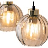  Luster na sajli DEVI 3xE27/15W/230V crna/zadimljeno bež | Eponuda.com