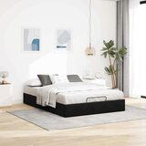 vidaXL Otomanski posteljni okvir brez vzmetnice Črna 140x190 cm Velvet | Shoptok.si
