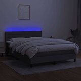  Box spring s madracem LED tamnosivi 140x190 cm tkanina | shoptok.hr