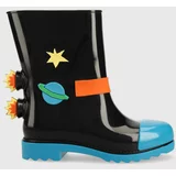Melissa Otroški gumijasti škornji Rain Boot + Fabula Inf črna barva