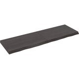 vidaXL Stenska polica temno siva 160x50x6 cm obdelana trdna hrastovina Cene