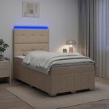  LED okvir za krevet s madracem Krem 120 x 200 cm Tkanina | shoptok.hr