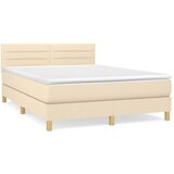  The Living Store Box spring postelja z vzmetnico krem 140x190 cm blago - Box Spring Postelja, (21454793) | Shoptok.si