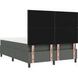 vidaXL Box Spring krevet s madracem i klupom tamno siva 160x200 cm tkanina | shoptok.hr