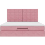 vidaXL Okvir kreveta s madracima ružičasti 180x200cm baršunasti | shoptok.hr