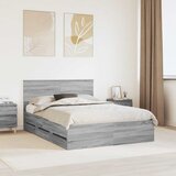  Krevetna konstrukcija Siva Sonoma 160 x 200 cm Inženjersko Drvo | shoptok.hr
