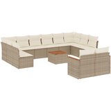 Maison Chic Seti vrtnega pohištva - Vrtna garnitura - Vrtni pohištvo set 13-delna z blazinami bež poli ratan, (21810447) | Shoptok.si