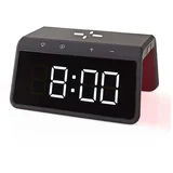 WCACQ30BK - Budilnik sa LCD ekranom i bežičnim punjačem 15W/5V, crna