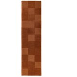 Flair Rugs Ročno tkan volnen tekač v barvi terakote 60x230 cm Checkerboard – Cene