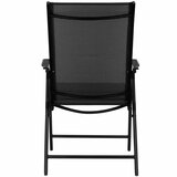  Sklopiva metalna vrtna stolica crna 56 x 64 x 94 cm | shoptok.hr