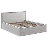 Makamii Svijetlo sivi tapecirani bračni krevet s prostorom za odlaganje s podnicom 180x200 cm Anani – | shoptok.hr