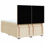  Krevet s oprugama i madracem krem 140x200 cm od tkanine | shoptok.hr
