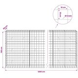  Gabion s žicom debljine 5 mm i mrežom 10x10 cm 1200x50x150 cm - 50 cm 150 cm 1200 cm | shoptok.hr