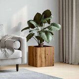 vidaXL Cvetlično korito artisan hrast 40x40x40 cm inženirski les | Shoptok.si