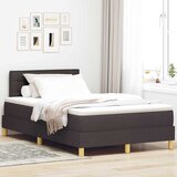  LED Box Spring Krevet Tamno smeđa 120 x 190 cm tkanina | shoptok.hr