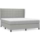 Maison Chic Box spring postelja - Vzmetna postelja z vzmetnico svetlo siva 180x200 cm blago SL7236, (21901336) | Shoptok.si