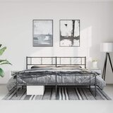 Metalni okvir kreveta uzglavlje i podnožje crni 193x203 cm | shoptok.hr