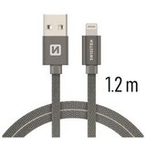 Swissten kabel usb/lightning platneni 3A 1.2m sivi, (8595217455641) Cijene