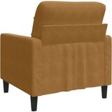  Fotelja smeđa 60 cm baršunasta | Eponuda.com