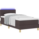 vidaXL krevet s kutijom s madracem i led tamno smeđa 90x200 cm tkanina | shoptok.hr